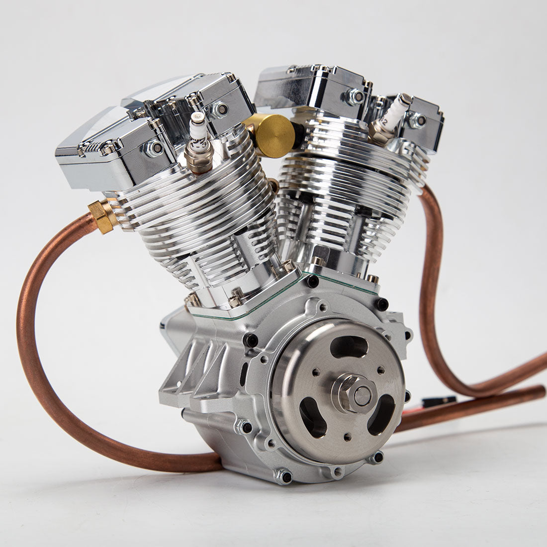 CISON FG-VT157 15.7cc Miniature V-Twin Motorcycle Engine OHV 4 Stroke Air-cooled Gasoline Engine Model - stirlingkit