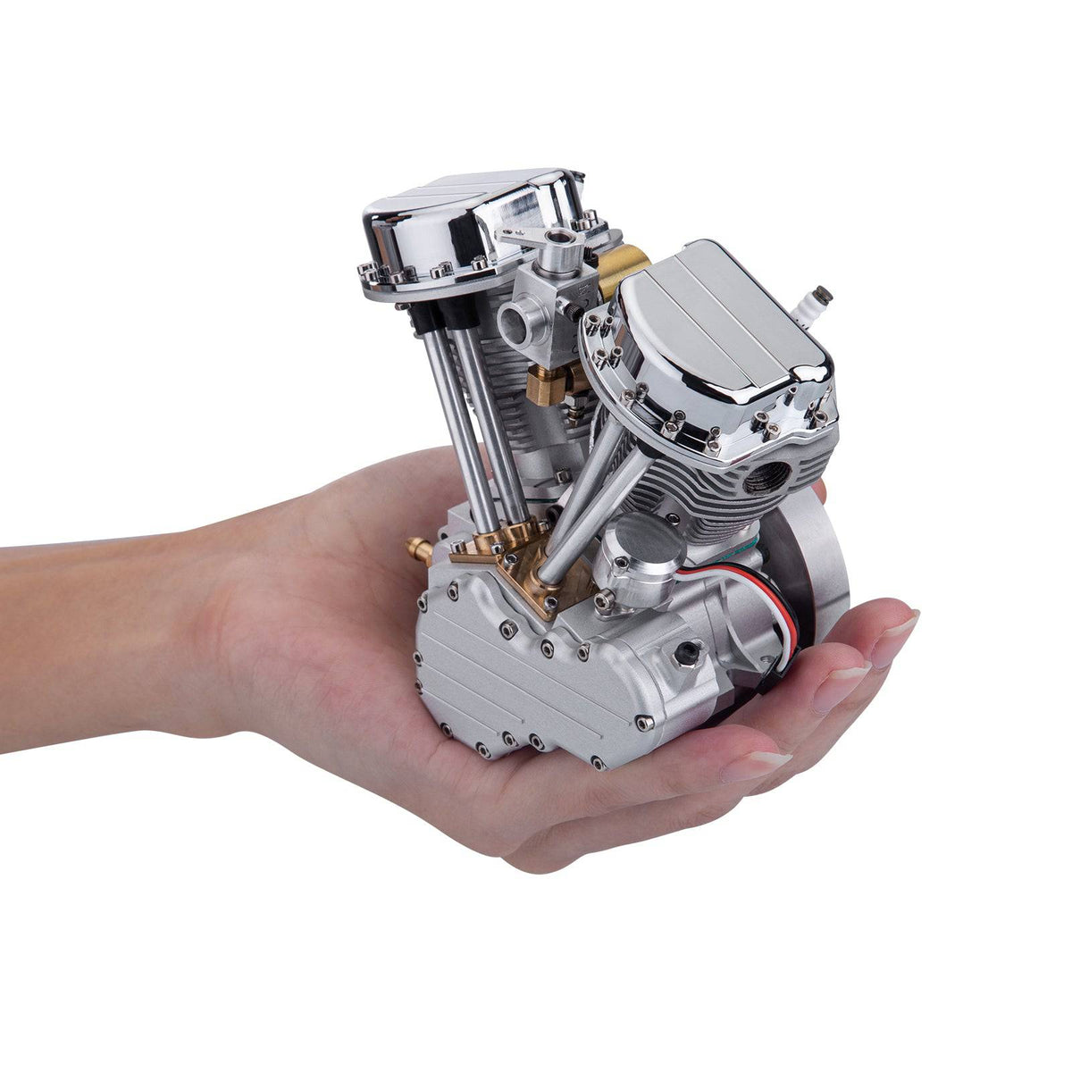 CISON FG-VT9 9cc V-twin V2 Engine Four-stroke Air-cooled Motorcycle RC Gasoline Engine - stirlingkit