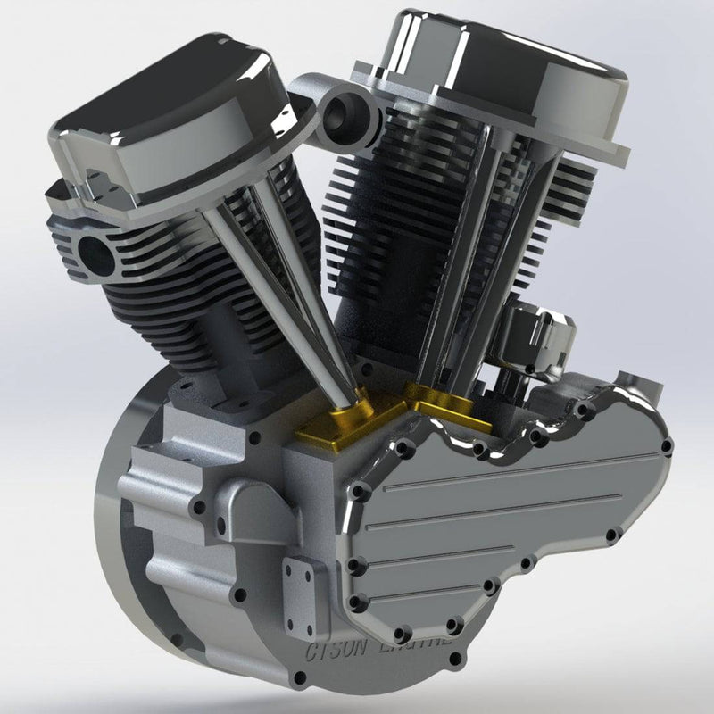 CISON FG-VT9 9cc V-twin V2 Engine Four-stroke Air-cooled Motorcycle RC Gasoline Engine - stirlingkit