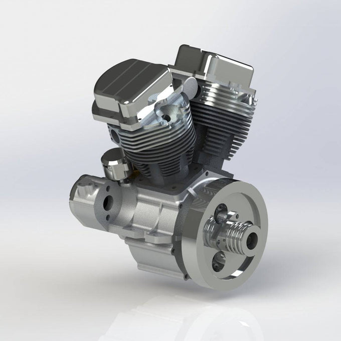 CISON FG-VT9 9cc V-twin V2 Engine Four-stroke Air-cooled Motorcycle RC Gasoline Engine - stirlingkit