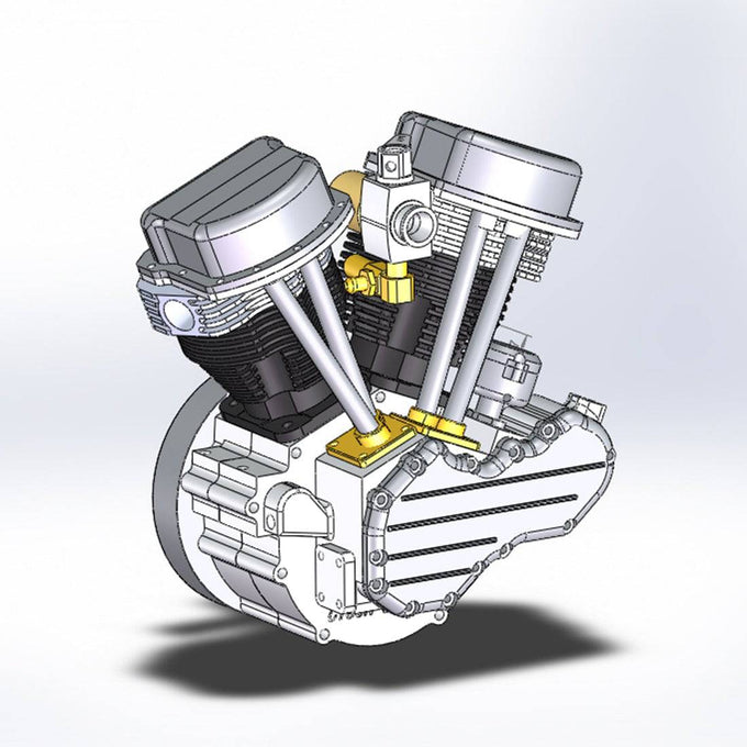 CISON FG-VT9 9cc V-twin V2 Engine Four-stroke Air-cooled Motorcycle RC Gasoline Engine - stirlingkit