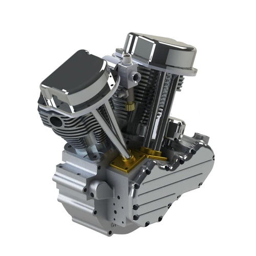 CISON FG-VT9 9cc V-twin V2 Engine Four-stroke Air-cooled Motorcycle RC Gasoline Engine - stirlingkit