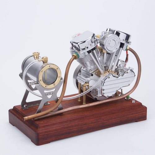 CISON FG-VT9 9cc V2 Two-Cylinder Four-Stroke Air-cooling Gasoline Motorcycle Engine with Base Air Filter Set - stirlingkit