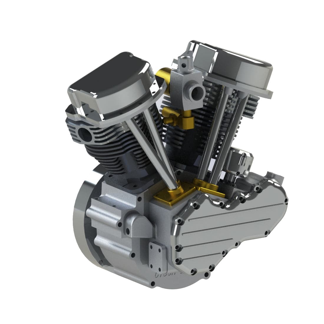 CISON FG-VT9 9cc V2 Two-Cylinder Four-Stroke Air-cooling Gasoline Motorcycle Engine with Base Air Filter Set - stirlingkit
