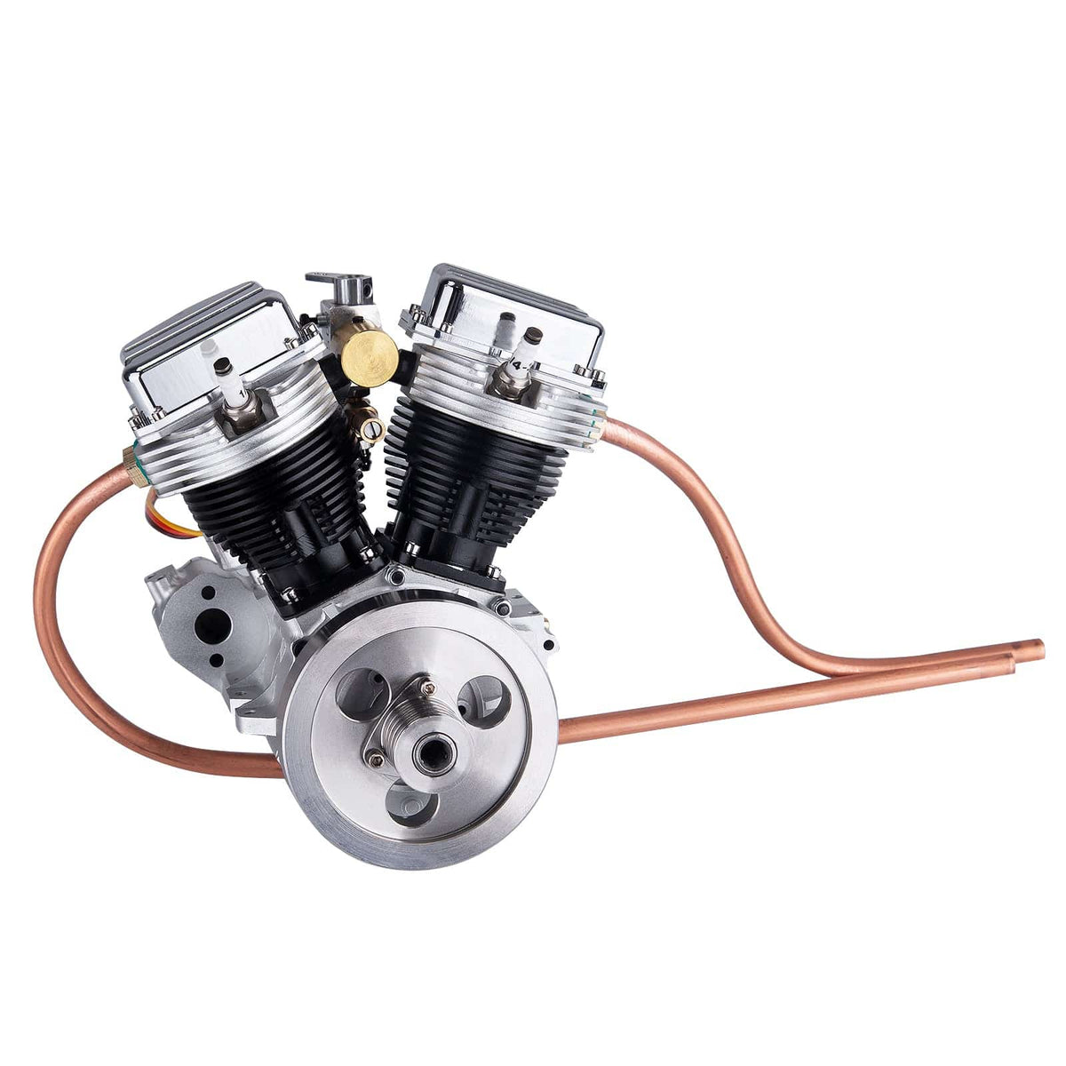 CISON FG-VT9 9cc V2 Two-Cylinder Four-Stroke Air-cooling Gasoline Motorcycle Engine with Base Air Filter Set - stirlingkit