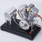 CISON FG-VT9 9cc V2 V Twin Model Engine with Air Filter Base Tank Set - stirlingkit