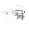 Simulation Diesel Engine 4 Stroke Single Cylinder Gasoline Evaporative Cooling ICE Engine Model 8000rpm - stirlingkit