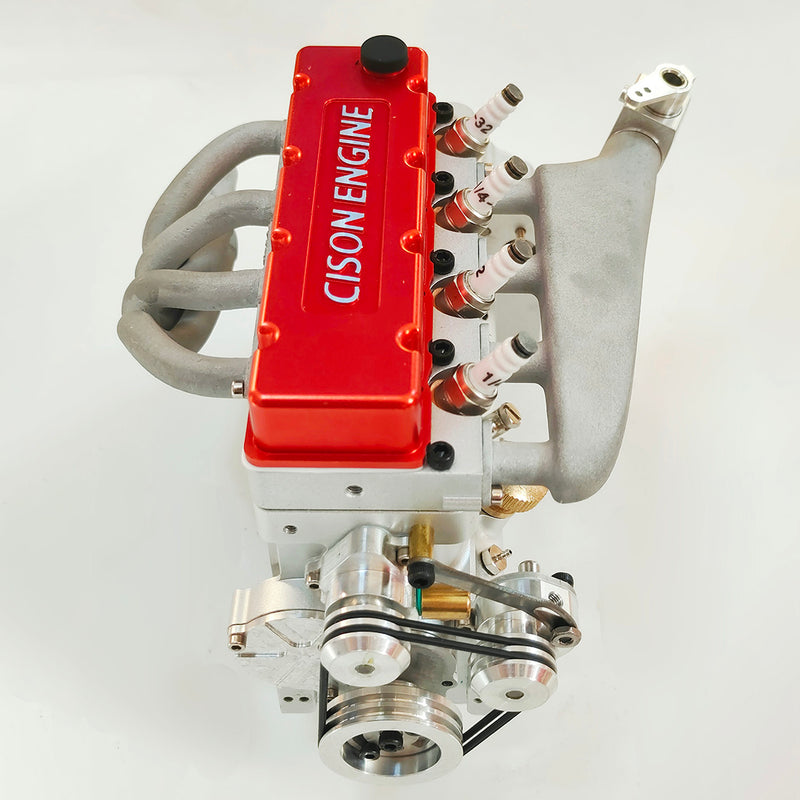 CISON L4-175 17.5cc Miniature OHV Four-cylinder Four-Stroke Engine Kits that Runs on Gas for RC Cars Ships - stirlingkit