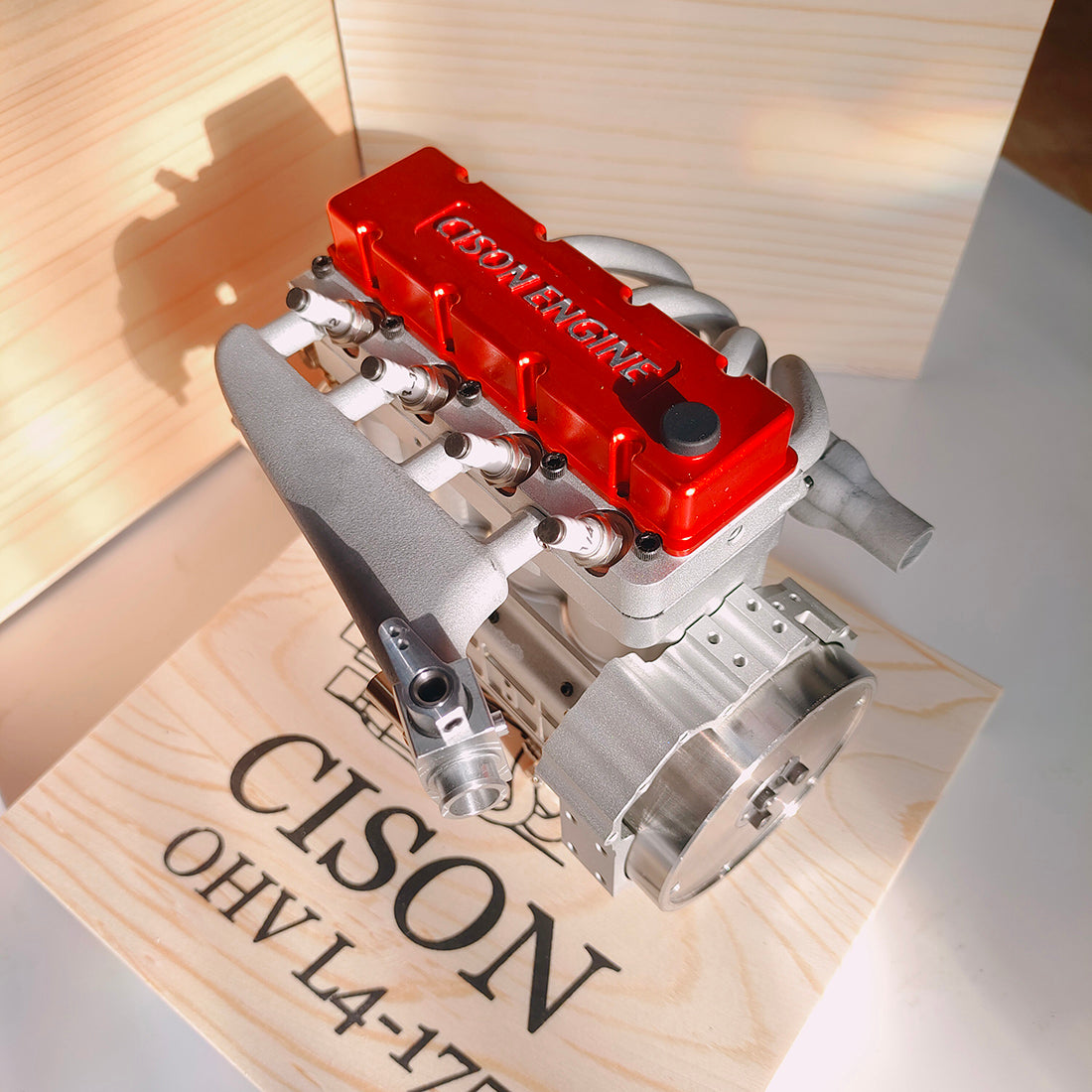 CISON L4-175 17.5cc Miniature OHV Four-cylinder Four-Stroke Engine Kits ...