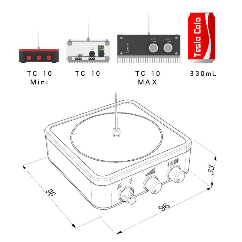 Cool Tiny Bluetooth Music Tesla Coil Red Frame TC10 - stirlingkit