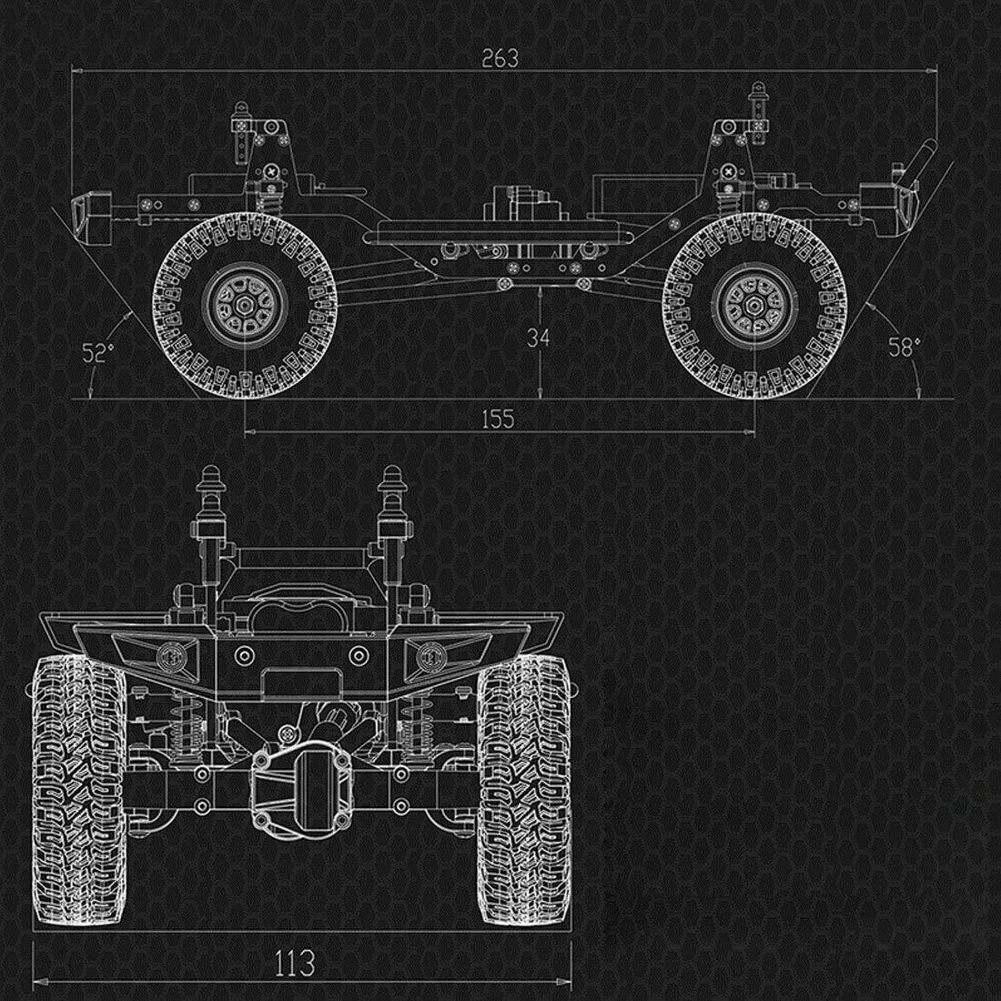 D1rc Dig Unit D1RC 1/18 2.4G 4WD Mini RC Rock Crawler Off-road Vehicle Model Pickup ...