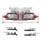 D1RC DRR-02 RC Electric Drift Model Fiber Car Frame - stirlingkit