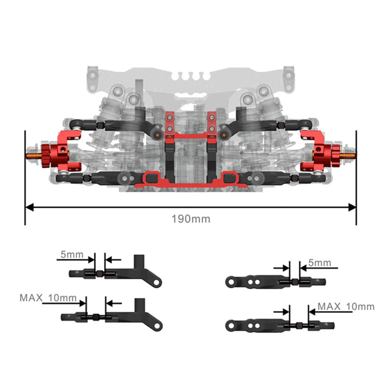 D1RC DRR-02 RC Electric Drift Model Fiber Car Frame - stirlingkit