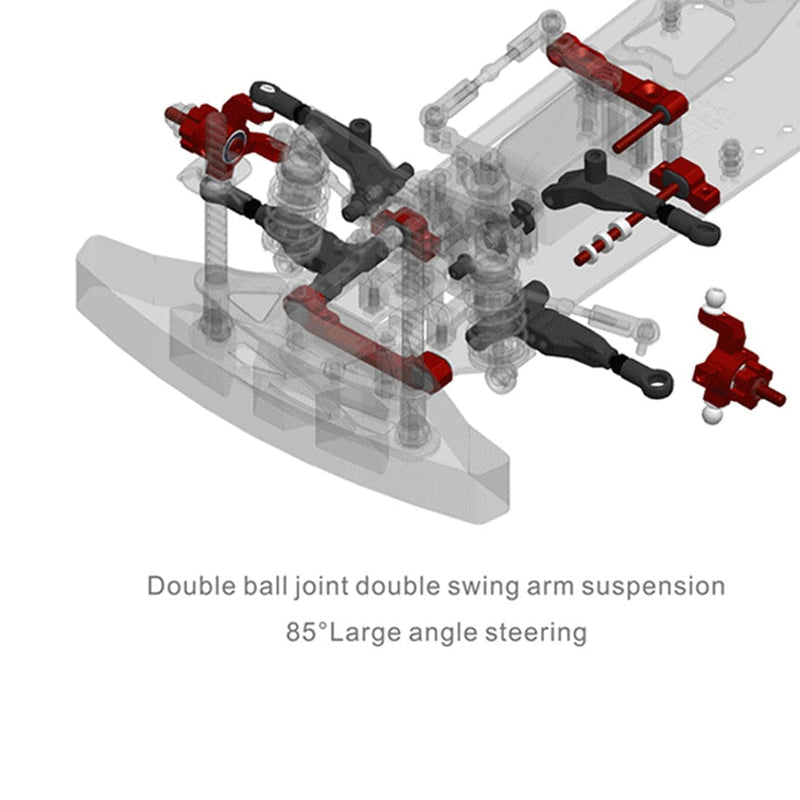 D1RC DRR-02 RC Electric Drift Model Fiber Car Frame - stirlingkit