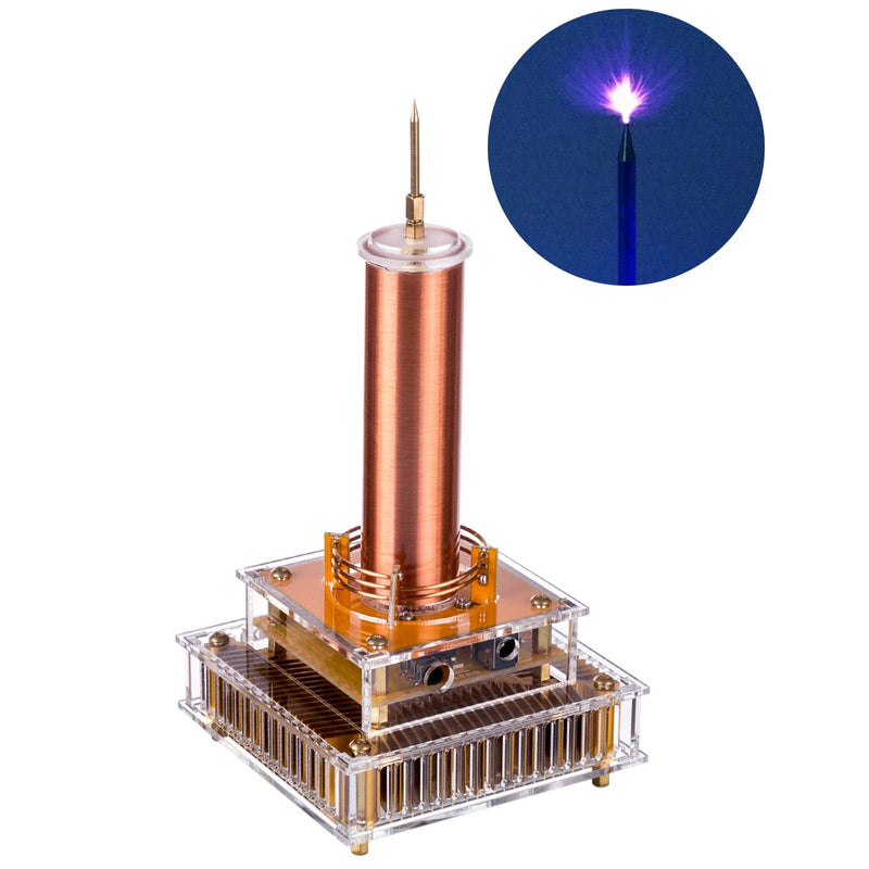 Desktop Lightning Bluetooth Music Tesla Coil Plasma Speaker with AC100-240V Adapter Experiments Toy- US Plug - stirlingkit