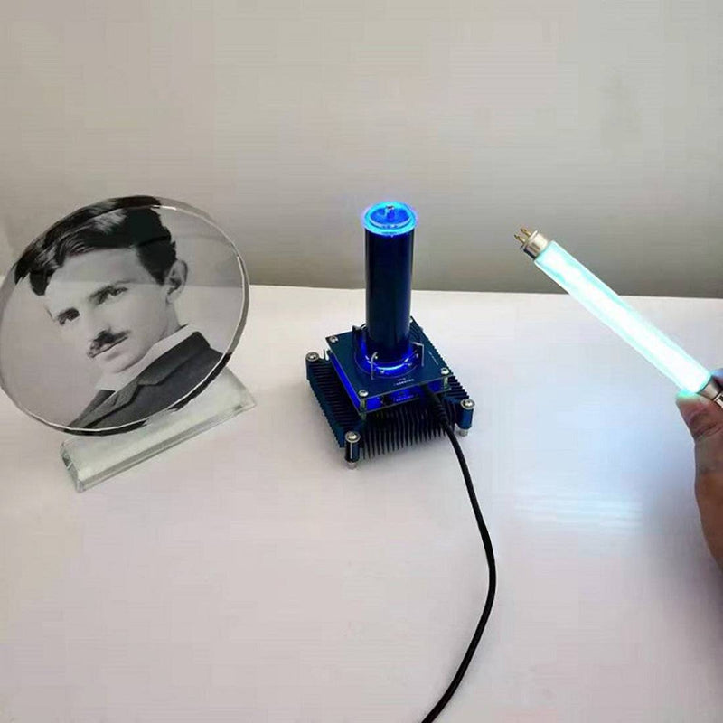 Desktop Lightning Bluetooth Music Tesla Coil Plasma Speaker with AC100-240V  Adapter Experiments Toy- US Plug 