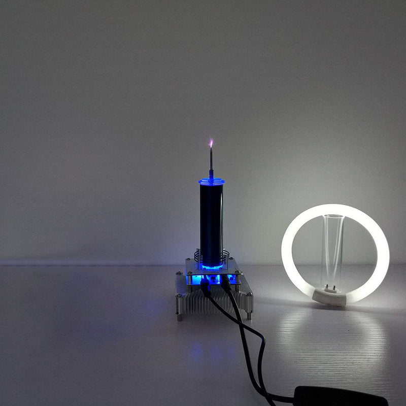 Desktop Lightning Bluetooth Music Tesla Coil Plasma Speaker with AC100-240V Adapter Experiments Toy- US Plug - stirlingkit