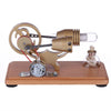 DIY γ-shape Assembly  Retro Stirling Engine Kit Generator Sterling Model with LED Light Science Educational Toy - stirlingkit