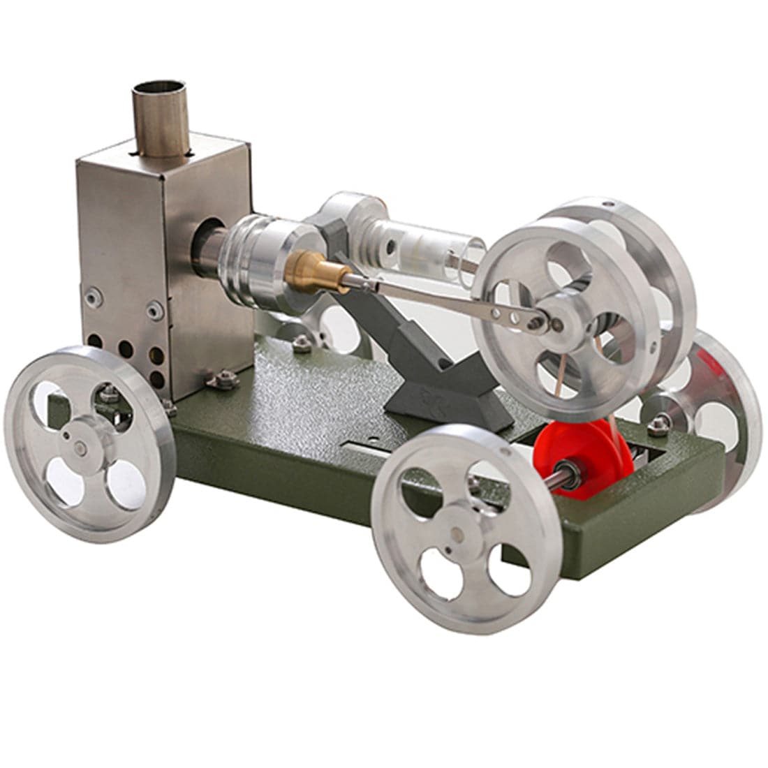 Assembly Stirling Engine Car DIY Model Trolley Vehicle Set Toy - stirlingkit