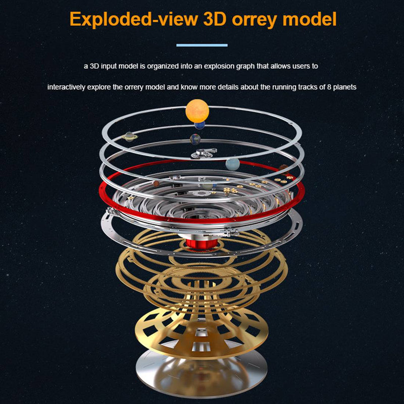 DIY Electric Eight Planet Obiting Orrery Solar System Working Model KITS Pre-order - stirlingkit