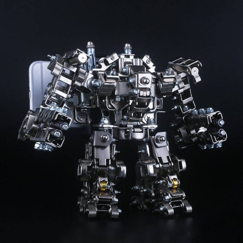 DIY Metal Assembly Creative Humanoid Mecha Warrior Educational Toy Gift - stirlingkit