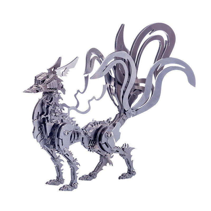 DIY Stainless Steel 3D Large Nine-tailed Fox Model Kit Assembly Crafts - stirlingkit