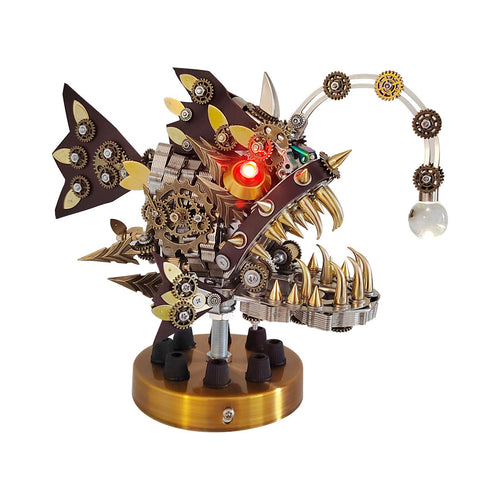 DIY Steampunk Style Metal Anglerfish Model Kits 1000Pcs+ - stirlingkit