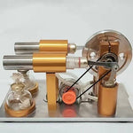 Double Cylinder Stirling Engine Model Generator with Bulb Scientific Experiment Toys - stirlingkit