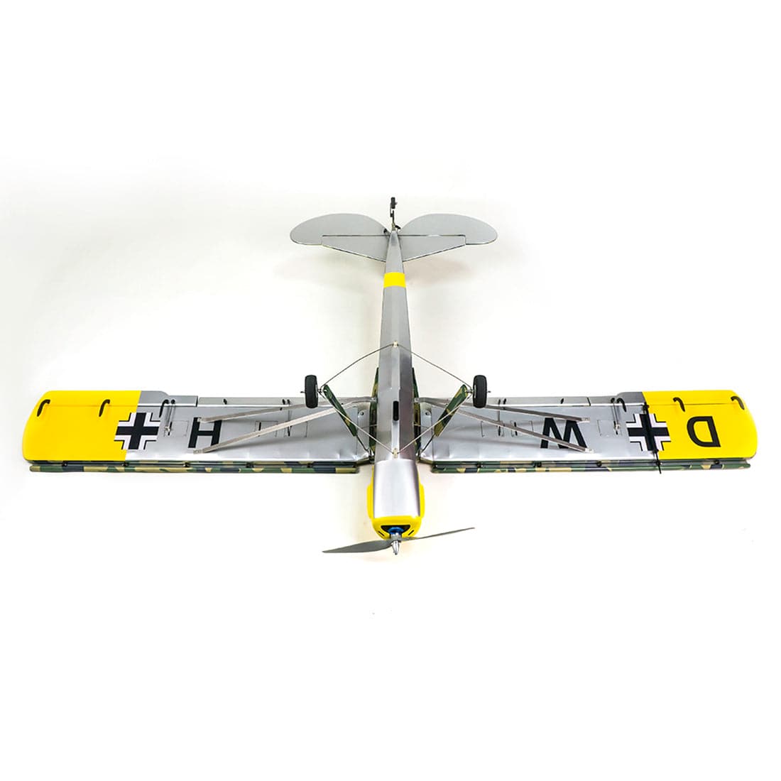 DW HOBBY Fi156 1/9 1600mm Wingspan Camouflage Remote Control ARF Airplane Balsa Wood Airplane - stirlingkit
