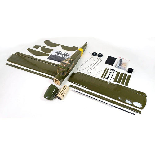 DW HOBBY Fi156 Army Green 1/9 1600mm Wingspan ARF RC Airplane Balsa Wood Airplane - stirlingkit