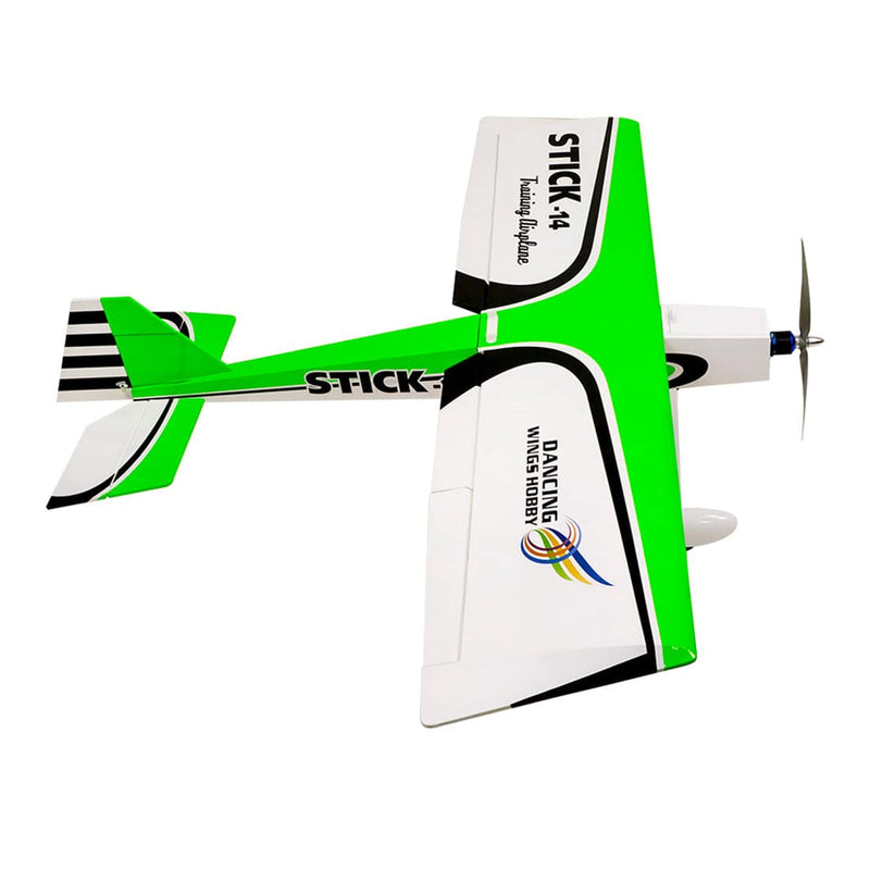 DWHOBBY STICK 14 1400mm Wingspan Electric Balsa Wood Airplane Trainer Plane ARF TCG1401 - Green - stirlingkit