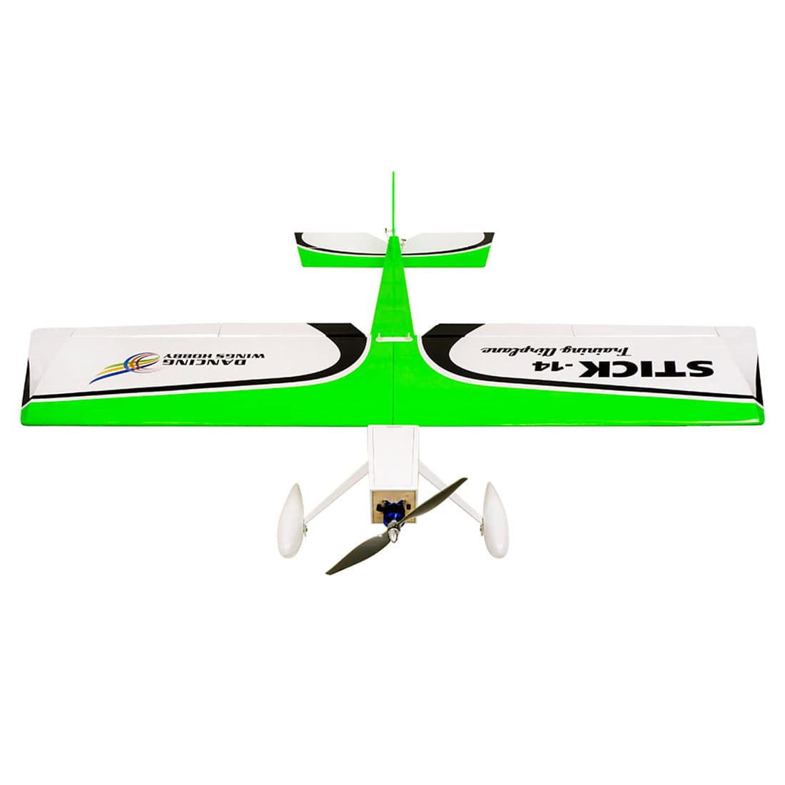 DWHOBBY STICK 14 1400mm Wingspan Electric Balsa Wood Airplane Trainer Plane ARF TCG1401 - Green - stirlingkit