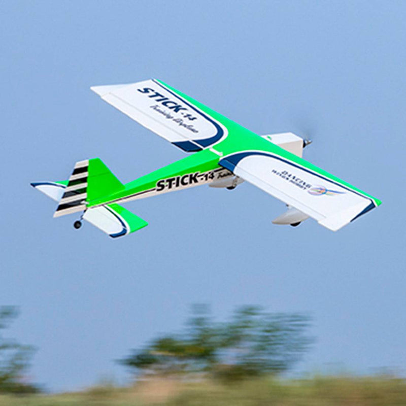 DWHOBBY STICK TCG1404 14 Electric 1400mm Wingspan Airplane Balsa Wood Aircraft with Electronic Equipments for Trainer ARF- Green - stirlingkit