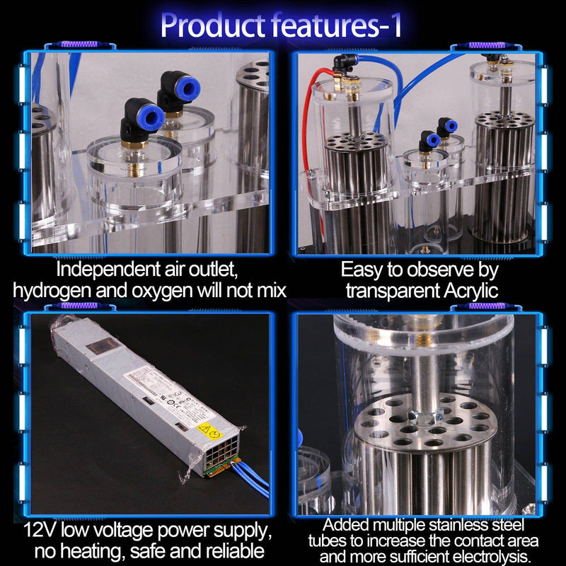 Electrolysis of Water Generator Machine Hydrogen and Oxygen Separation - stirlingkit