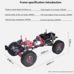 ENJOMOR 1/10  Metal RC Car Frame 4WD Off-road Climbing Car without Car Shell - stirlingkit
