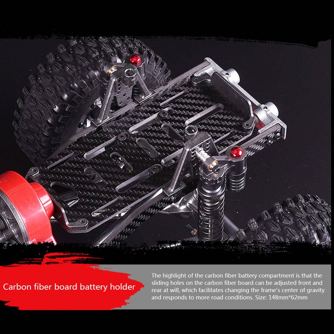 ENJOMOR 1/10  Metal RC Car Frame 4WD Off-road Climbing Car without Car Shell - stirlingkit