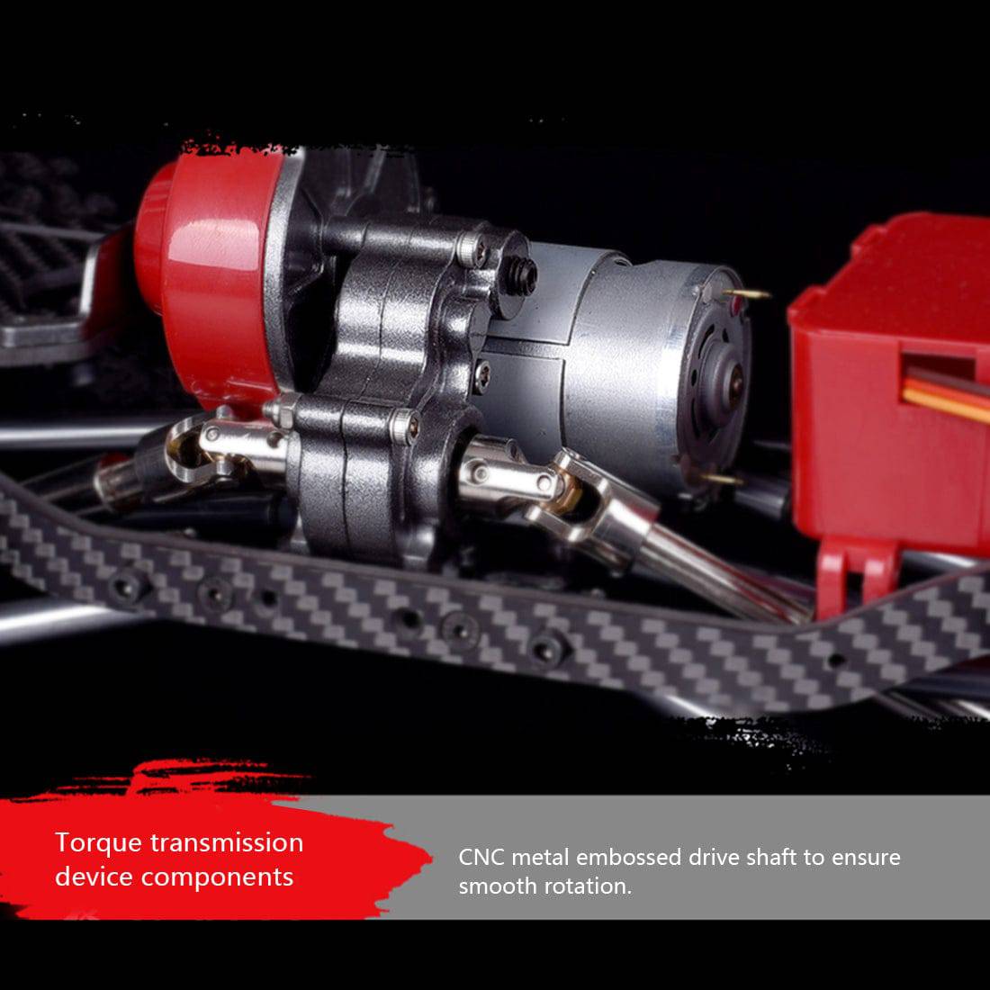 ENJOMOR 1/10  Metal RC Car Frame 4WD Off-road Climbing Car without Car Shell - stirlingkit