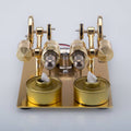 ENJOMOR 4 Cylinder Hot Air Stirling Engine Generator with Bulb & Voltmeter - stirlingkit
