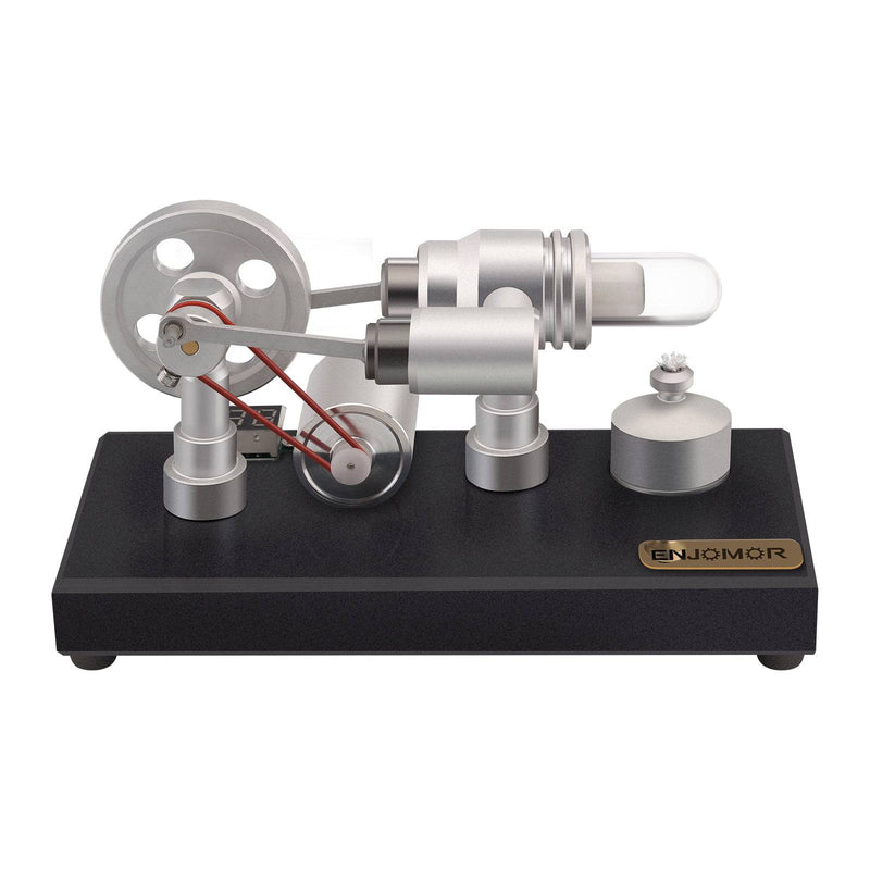 ENJOMOR γ-Type Hot-air Single Cylinder Stirling Engine Generator Model Toy - stirlingkit