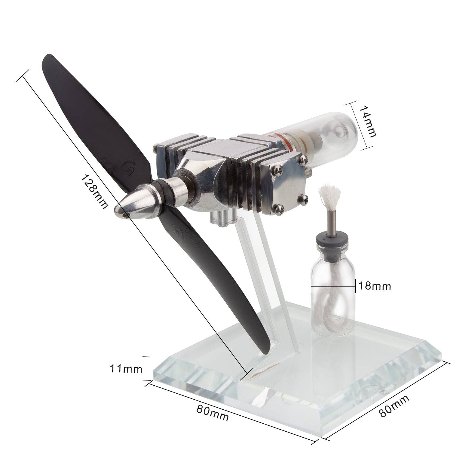 ENJOMOR Aircraft Free-piston Stirling Engine Motor Toy - stirlingkit