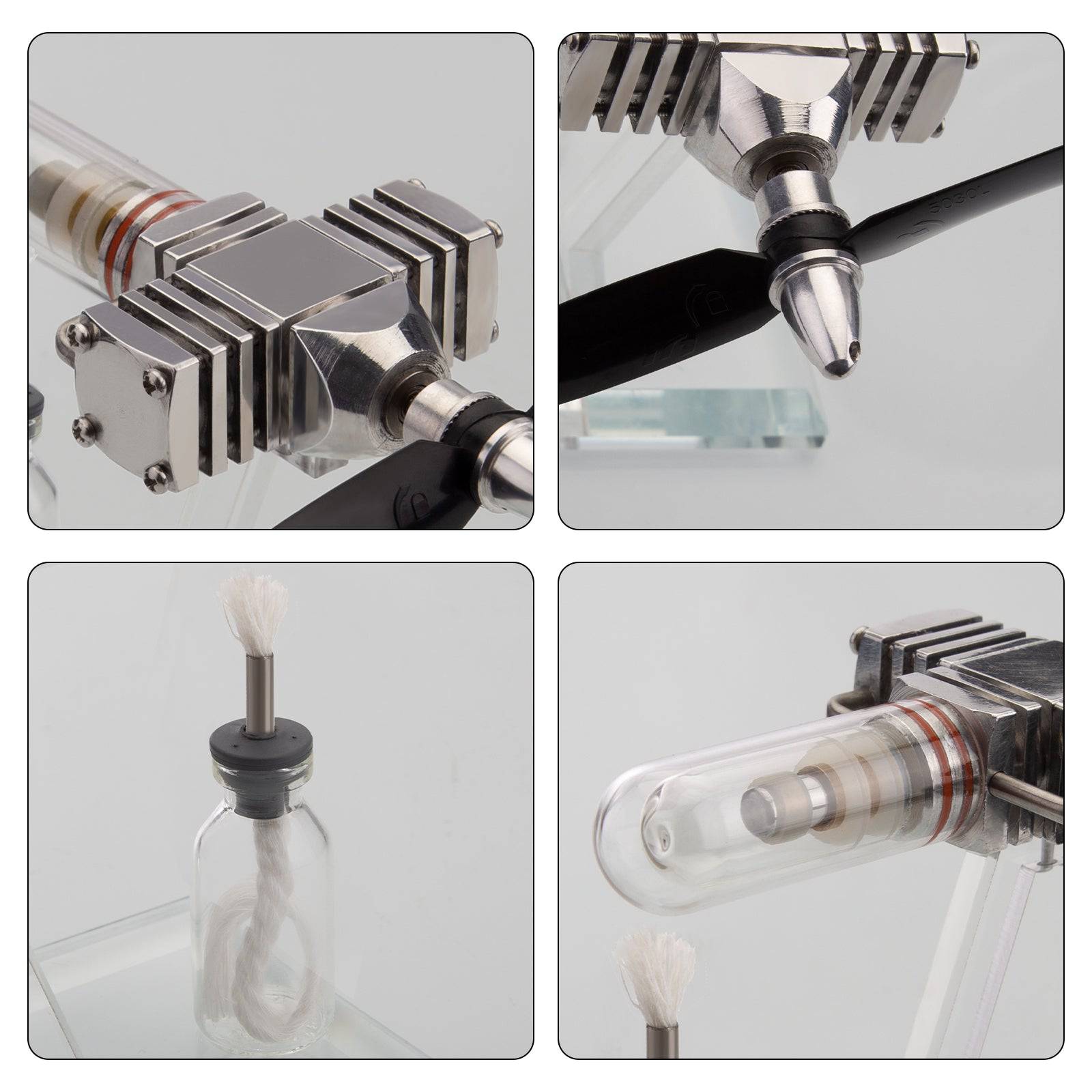 ENJOMOR Aircraft Free-piston Stirling Engine Motor Toy - stirlingkit