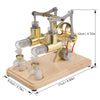 ENJOMOR Balance Two Cylinder Stirling Engine with LED Light Bulb - stirlingkit