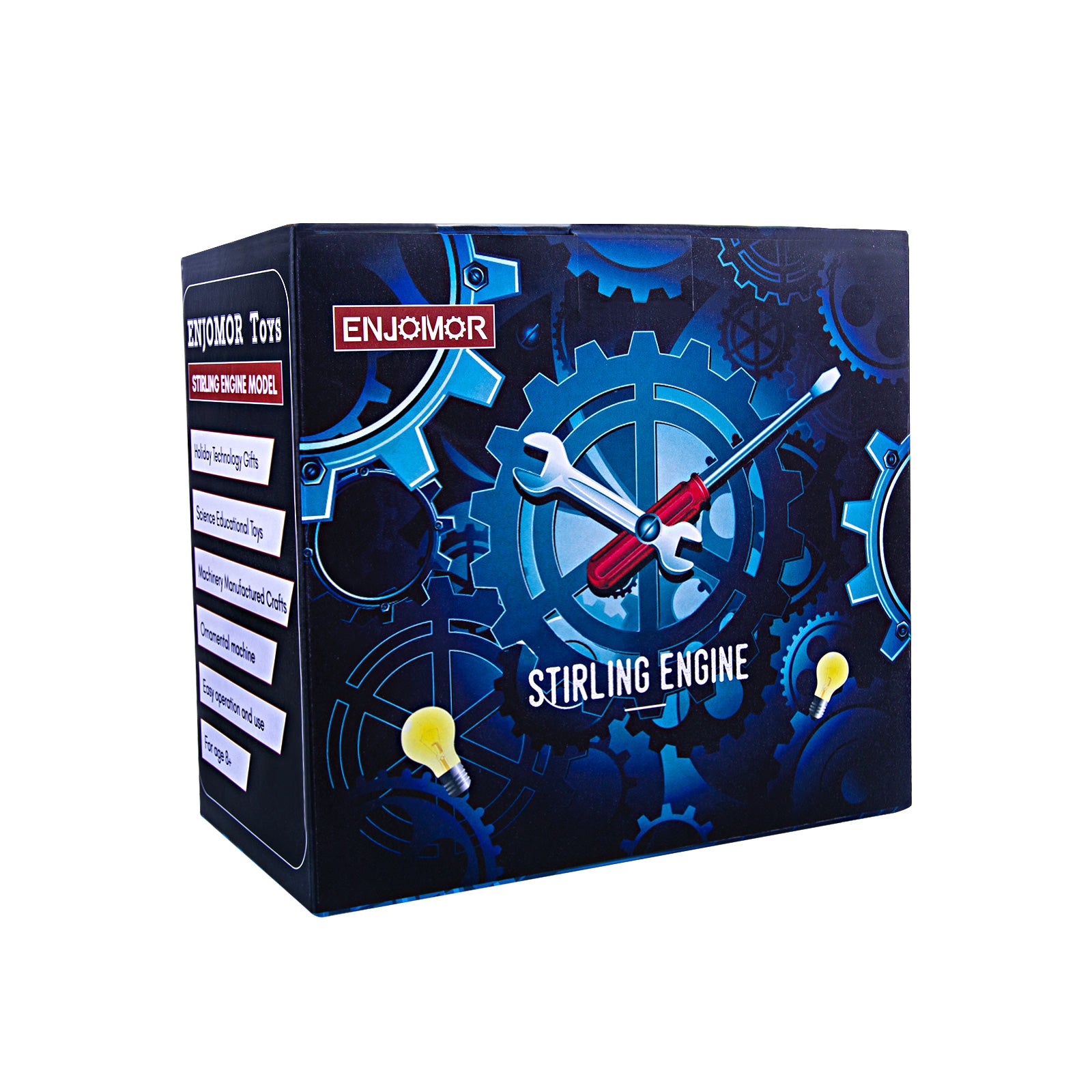 ENJOMOR DIY Hot Air Stirling Engine Model Building Kits Golden ...