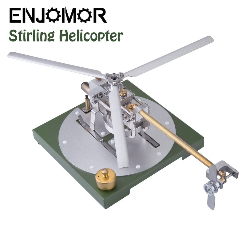 ENJOMOR Gamma Hot Air Stirling Engine Helicopter with Base DIY Model Kit Stem - stirlingkit