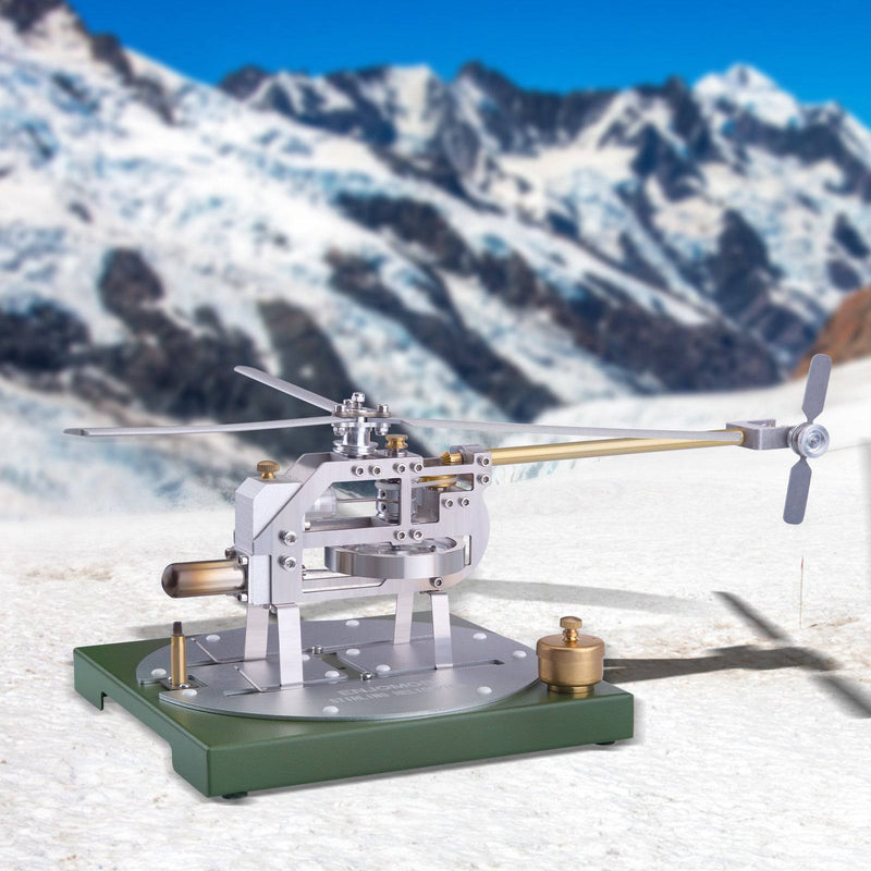 ENJOMOR Gamma Hot Air Stirling Engine Helicopter with Base DIY Model Kit Stem - stirlingkit