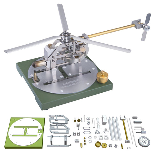 ENJOMOR Gamma Hot Air Stirling Engine Helicopter with Base DIY Model Kit Stem - stirlingkit