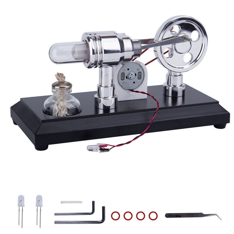 ENJOMOR Gamma Stirling Engine Single Cylinder Sterling Engine Generator - stirlingkit