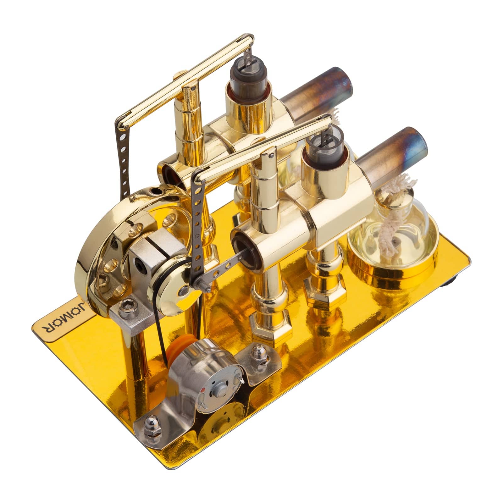 ENJOMOR Golden Balance Stirling Engine Generator with LED Bulb Non-Stop Run - stirlingkit