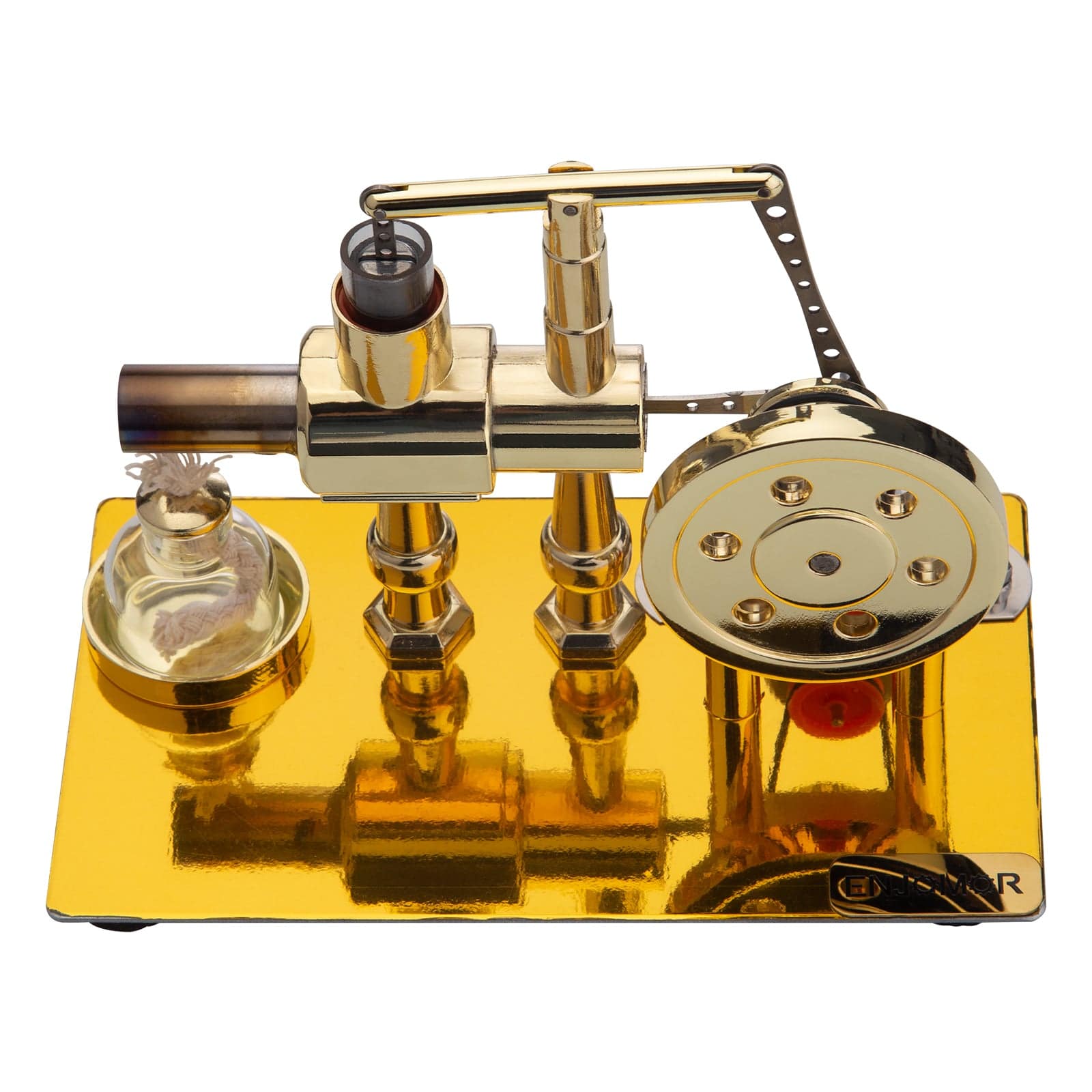 ENJOMOR Golden Balance Stirling Engine Generator with LED Bulb Non-Stop Run - stirlingkit