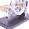 Enjomor Horizontal Gear Drive Hot Air Stirling Engine LED Electricity Generator Model with Voltmeter - stirlingkit